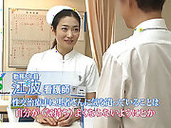 Charming Japan nurse Rei Nanase only oiled up by men