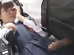 Asian brunette teen couple swap in the sex bus