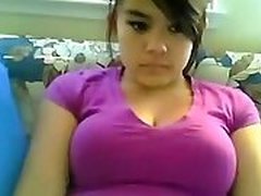 Busty asian girl live on cam with boyfriend